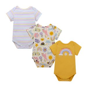 Set x3 body conestampado de arcoiris para recién nacida