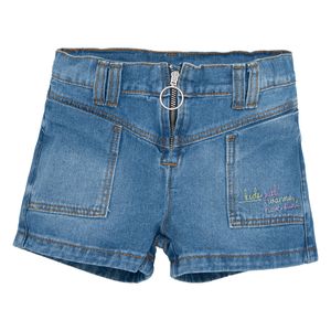 Short en índigo claro para bebé niña